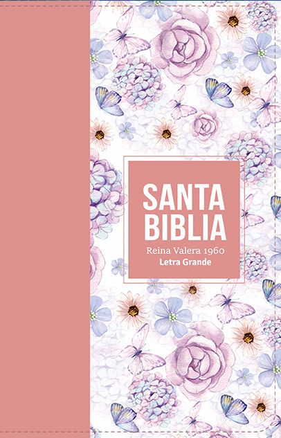 Biblia RVR 1960 Letra Grande - Tamaño manual - Rosa claro