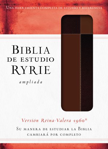 Biblia de estudio Ryrie ampliada RVR60 - Duo-tono marrón